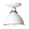 White Metal Shade Light - Semi Flush Mount Lamp - Industrial Light Electric - 4