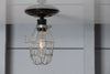 Vintage Metal Cage Light - Ceiling Mount - Industrial Light Electric - 2