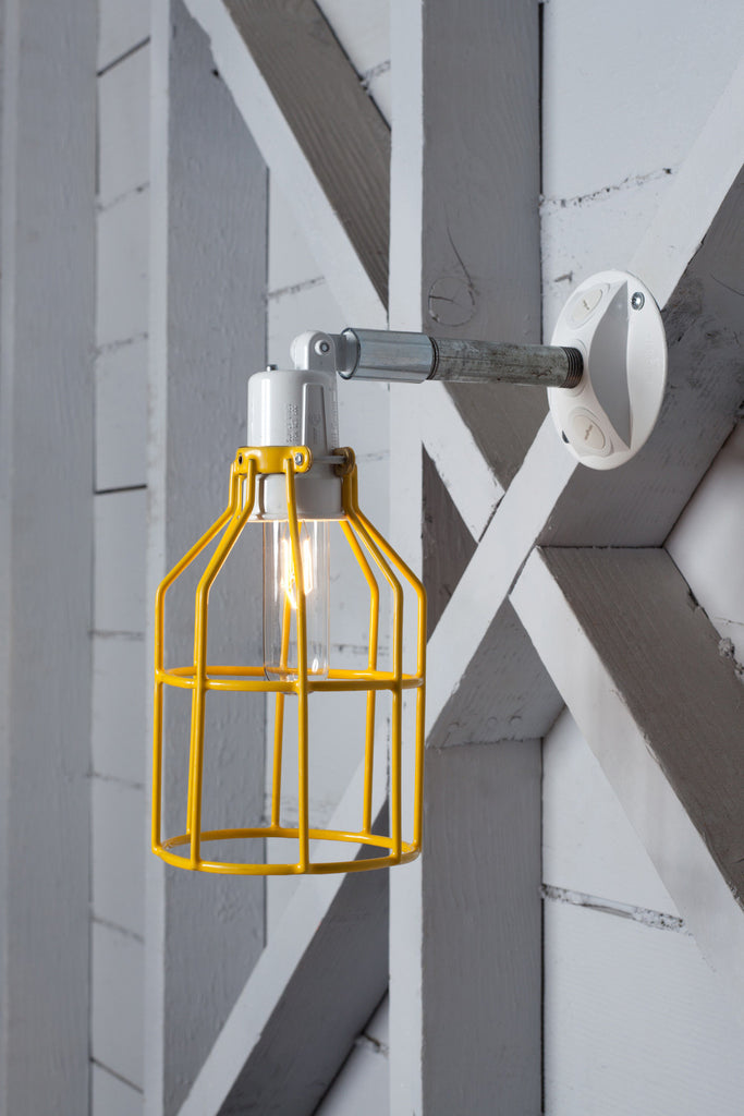 Yellow Cage Light - Exterior Wall Mount Sconce - Industrial Light Electric - 1