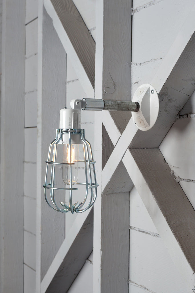 Industrial Wall Light - Outdoor Wire Cage Exterior Wall Sconce Lamp - Industrial Light Electric - 1