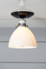 Milk Glass Shade Light - Semi Flush Mount