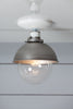 Steel Metal Dome Shade Light - Semi Flush Mount Ceiling Lighting - Industrial Light Electric - 2