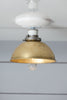 Mid Century Brass Shade Ceiling Light