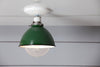 Green Metal Shade Light - Semi Flush Mount Lamp - Industrial Light Electric - 2