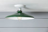 Industrial Ceiling Mount light - 14in Green Metal Shade Lamp - Semi Flush Mount - Industrial Light Electric - 2