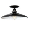 Industrial Ceiling Mount light - 14in Black Metal Shade Lamp - Semi Flush Mount - Industrial Light Electric - 5