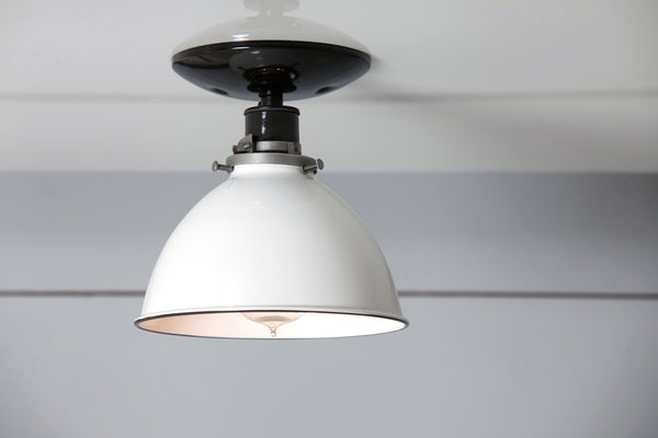 White metal flush mount light on sale