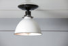 White Metal Shade Light - Semi Flush Mount Lamp - Industrial Light Electric - 3