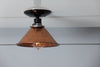 Copper Metal Shade Light - Semi Flush Mount Lamp - Industrial Light Electric - 4