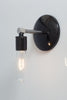 Mid Century Black Wall Sconce Light