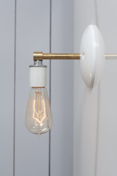 Brass Wall Sconce - Bare Bulb Light 