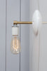 Brass Wall Sconce - Bare Bulb Light