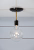 Brass Semi Flush Mount Ceiling Light