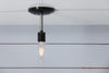 Steel and Black Industrial Semi Flush Mount Ceiling Light