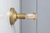 Mid Century Wall Sconce Brass - Bare Bulb Light