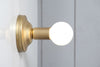 Brass and Milk Glass Wall Sconce Light