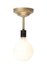 Brass and Black Ceiling Light - Semi Flush Mount