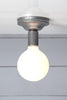 Steel Ceiling Light - Bare Bulb