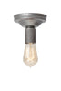 Steel Ceiling Light - Bare Bulb