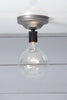 Steel Ceiling Light - Bare Bulb