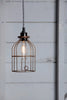 Industrial Pendant Lighting - Vintage Rusted Wire Cage Light - Industrial Light Electric - 2