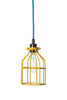 Industrial Pendant Lighting - Yellow Wire Cage Light - Industrial Light Electric - 2