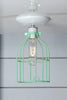 Industrial Lighting - Mint Green Cage Light - Ceiling Mount - Industrial Light Electric - 1