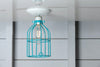 Industrial Lighting - Turquoise Blue Cage Light - Ceiling Mount - Industrial Light Electric - 4
