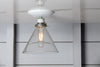 Glass Cone Shade Light - Semi Flush Mount - Industrial Light Electric - 3