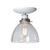 Glass Shade Semi Flush Mount Light Fixture