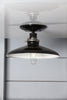 Industrial Metal Shade Light - 10in Black Shade Lamp - Semi Flush Mount - Industrial Light Electric - 1