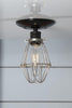 Vintage Wire Cage Light Ceiling Mount - Industrial Light Electric - 2