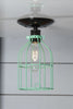 Industrial Lighting - Mint Green Cage Light - Ceiling Mount - Industrial Light Electric - 2