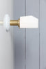 Milk Glass Shade - Brass Wall Sconce