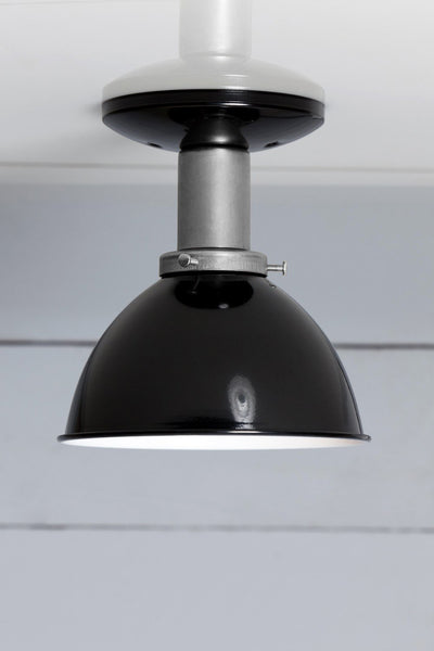 Black Shade Semi Flush Mount Ceiling Light