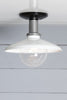 Modern Farmhouse Kitchen Light - White Metal Shade