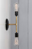 Brass and Black Wall Sconce