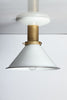 Modern Farmhouse White and Brass Ceiling Light