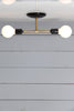 Brass Semi Flush Mount - Double Ceiling Light