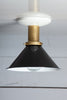 Black Metal Cone Shade Ceiling Light