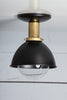 Matte Black and Brass Farmhouse Kitchen Light