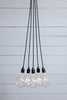 Bare Bulb Chandelier - 5 Light Cluster