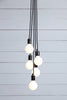 Bare Bulb 5 Light Cluster Chandelier