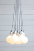 Bare Bulb Chandelier - 7 Light Cluster