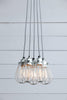 Five Light Wire Cage Chandelier