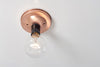 Copper Ceiling Mount Light - Bare Bulb - Industrial Light Electric - 6