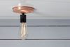 Copper Ceiling Mount Light - Bare Bulb - Industrial Light Electric - 4