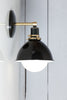 Black Shade Brass Farmhouse Wall Sconce