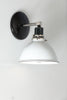 White Shade Farmhouse Wall Sconce Light