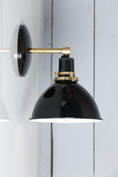 Black Shade - Brass Wall Sconce Light